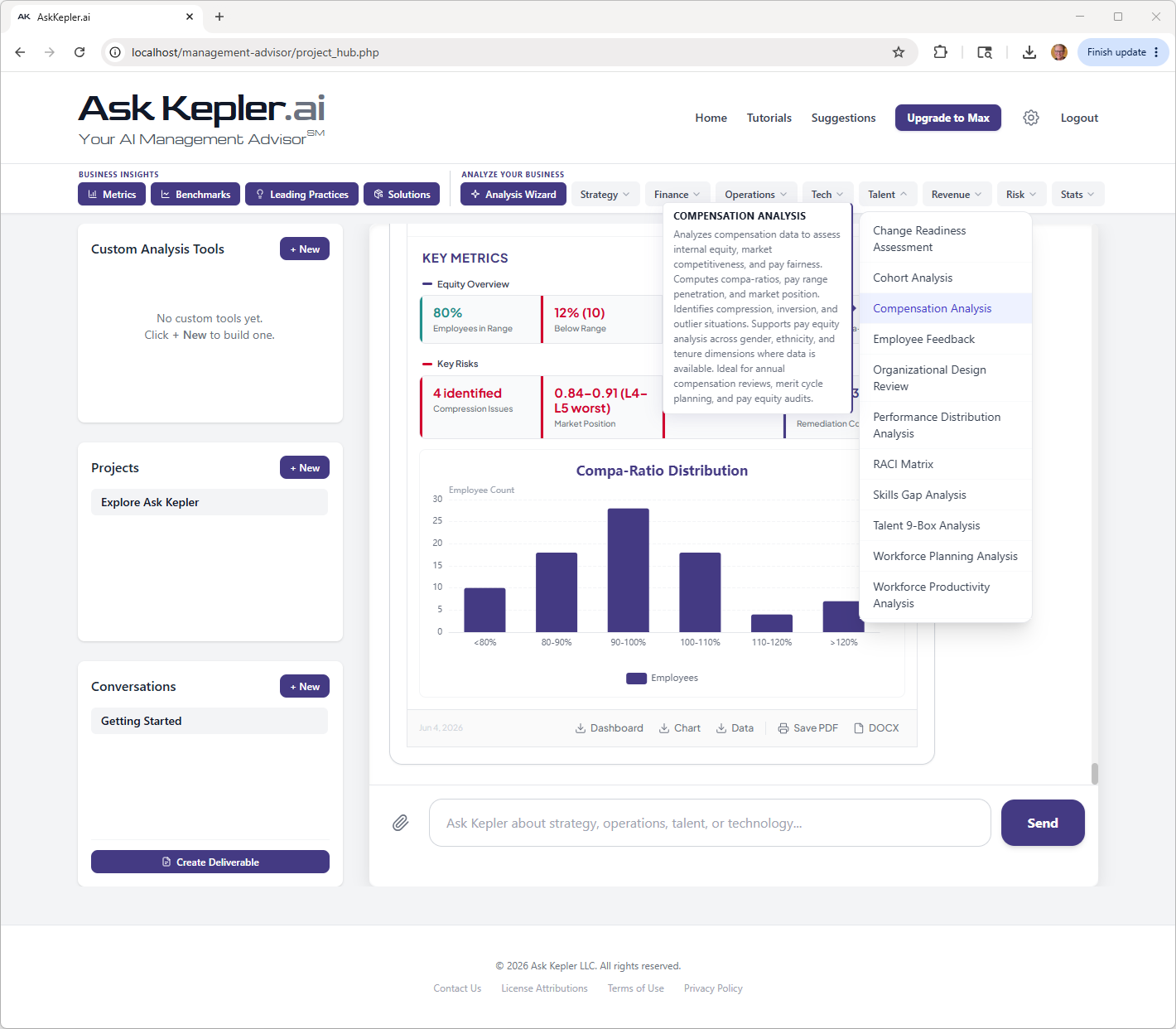 Human Capital Suite — example output in Ask Kepler